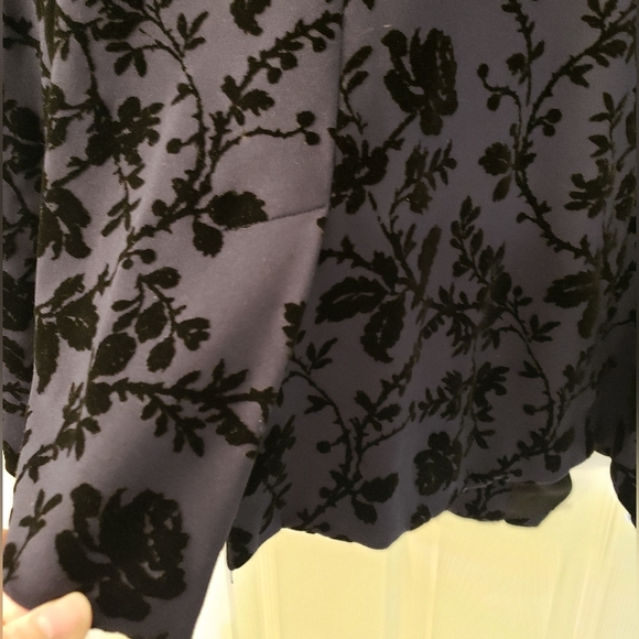 Old Navy 3X Navy Ponte Blazer with Black Flocking - Picture 4 of 5